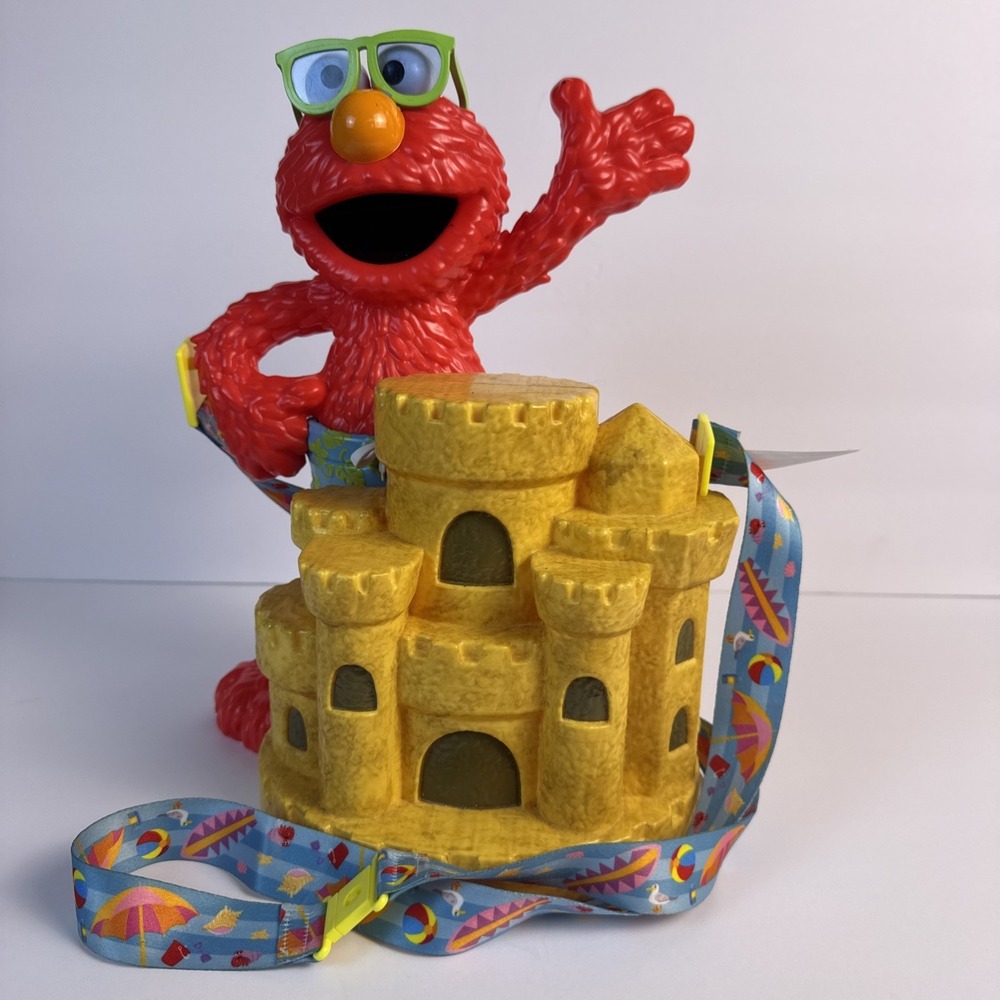 Elmo Sandcastle Popcorn Bucket SeaWorld Bush Gardens Sesame Street Used